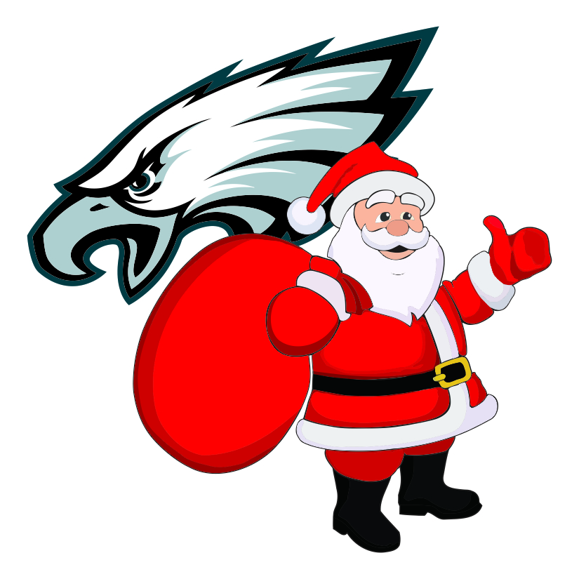 Philadelphia Eagles Santa Claus Logo iron on paper